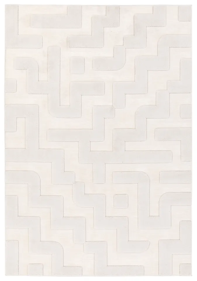 Braen PTR08 Abstract Ivory Area Rug (9'6"x13'6")