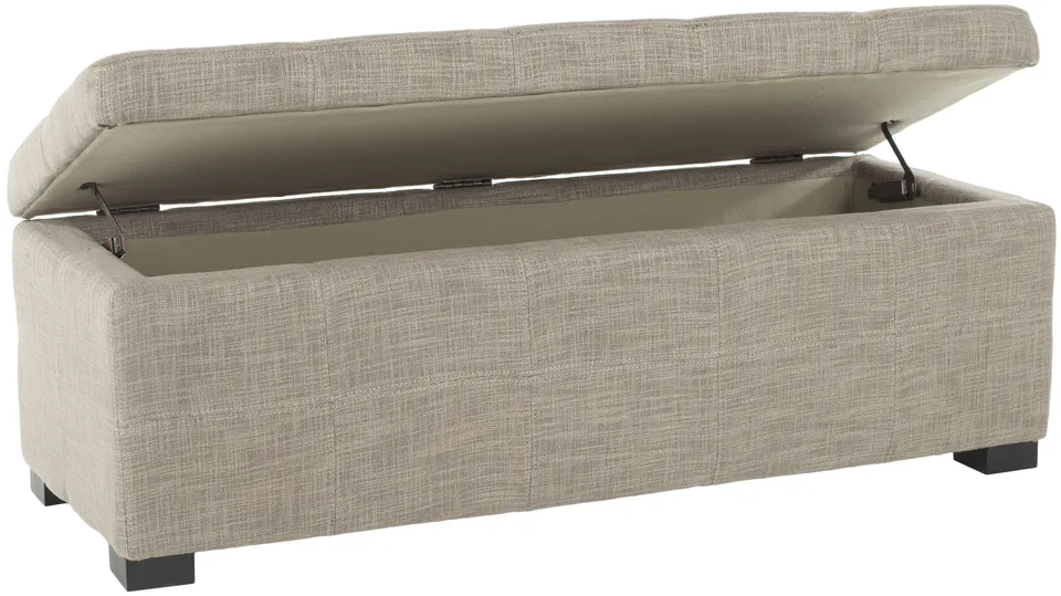 Madison Storage Bench Large - Stone/Black