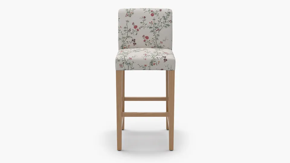 Signature Dining Bar Stool, Multi Bamboo Garden, Natural Square Tapered Leg