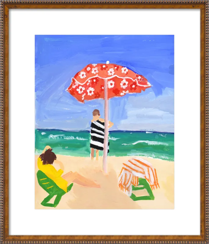 Italian Beach Umbrella by Jackie Mancuso for Artfully Walls