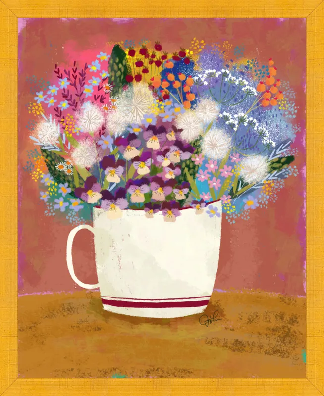 Violas in Russet by Joy Laforme for Artfully Walls