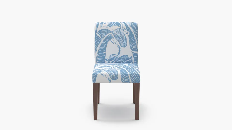 Signature Dining Chair, Cornflower Martinique® Encore, Walnut Square Tapered Leg