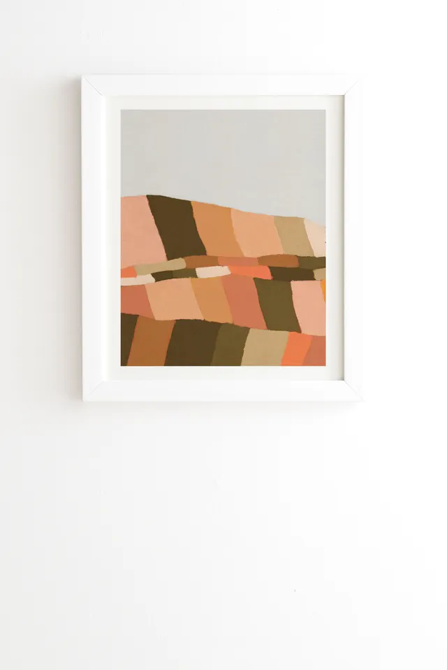 Colorful Hills Ii by Alisa Galitsyna - Framed Wall Art Basic White 12" x 12"