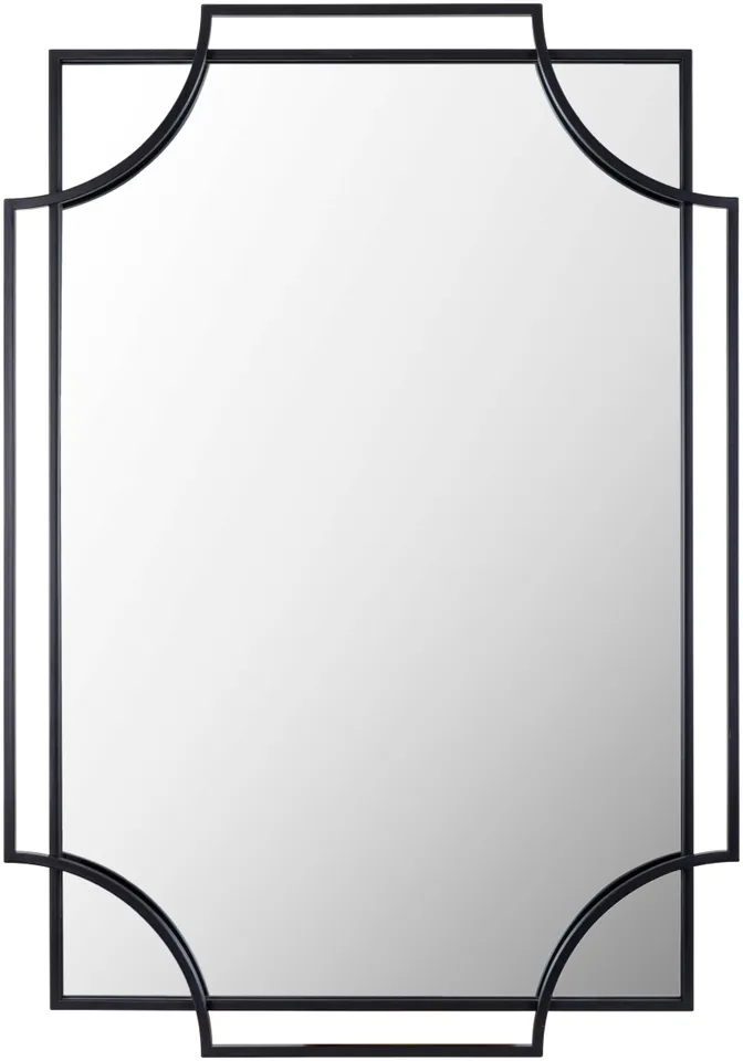 Kassandra Black 30"H x 20"W x 1"D Accent Mirror