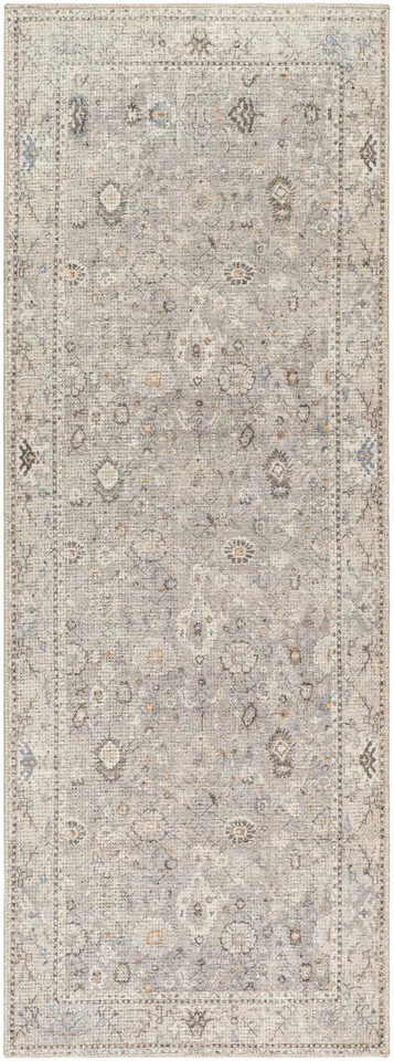 Davina Beige Indoor 2'7" x 7'3" Machine Woven Rug