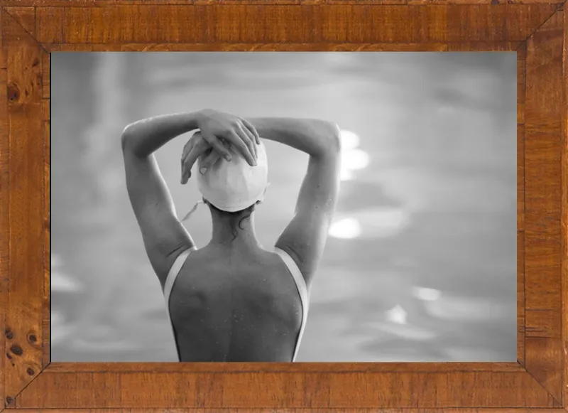 Woman Swimmer in a White Cap by Lucy Snowe for Artfully Walls