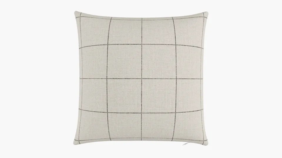 Throw Pillow 20", Coal Windowpane, 20" x 20"