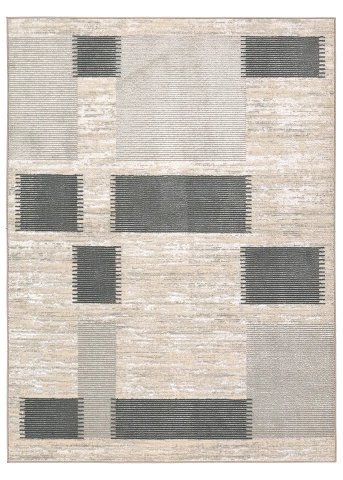 Label J Bismuth GLM01 Abstract Tan Area Rug (4'3"x5'11")