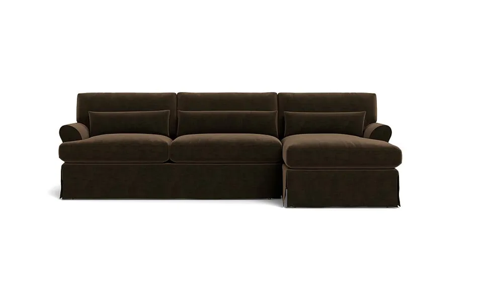 Maxwell Slipcovered Sectional Sofa with Right Chaise by Apartment Therapy