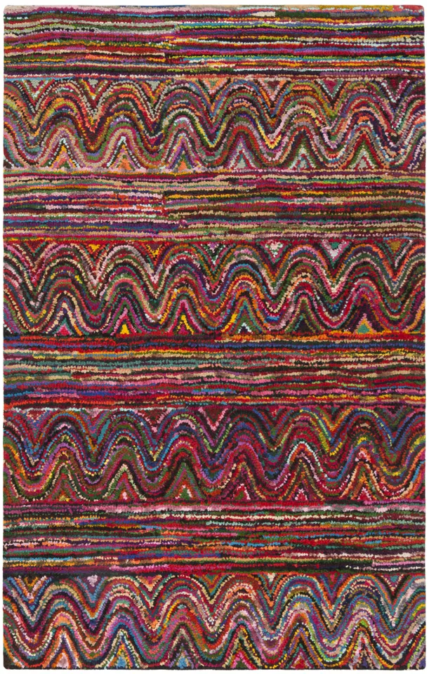 Arlo Home Hand Tufted Area Rug, NAN401A, Multi,  5' X 8'