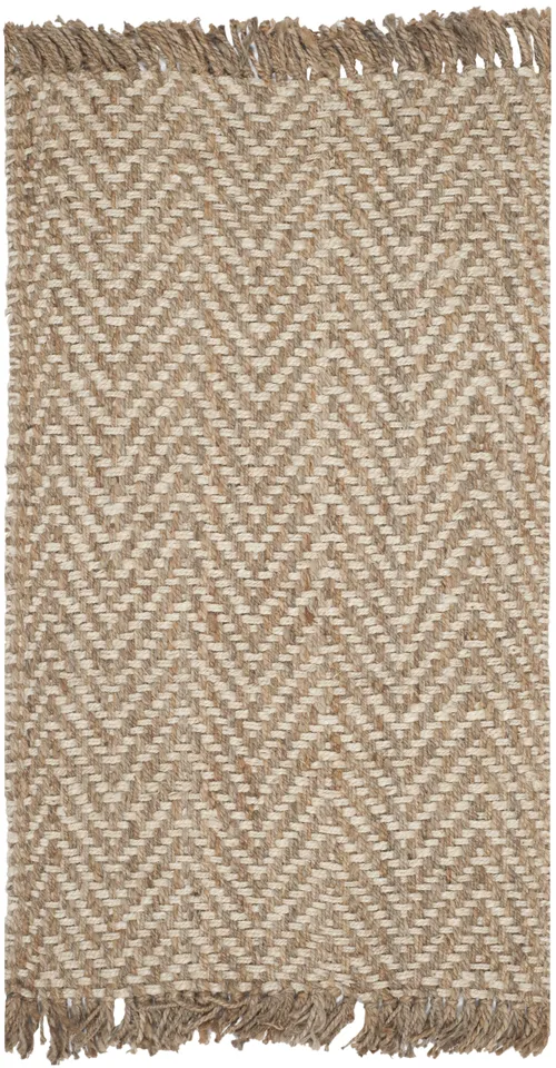 Arlo Home Hand Woven Area Rug, NF458A, Bleach/Natural,  3' X 5'