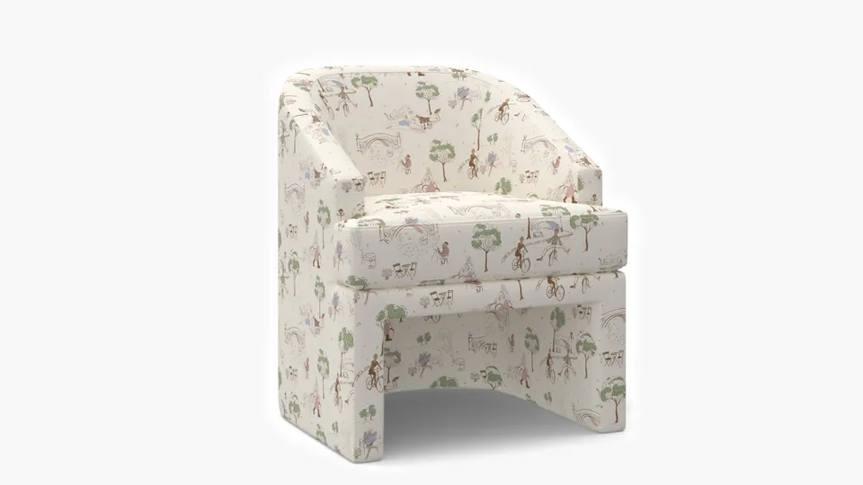 Arco Dining Chair, Multi Central Park Toile