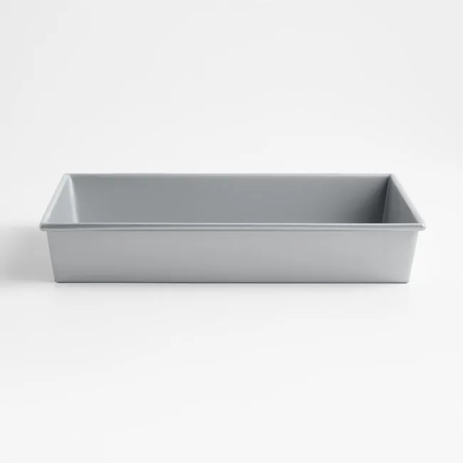Crate & Barrel Silver 9"x13" Rectangular Silicone Nonstick Cake Pan