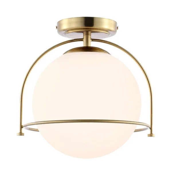 Valise 10.75" Flush Mount - Gold/White