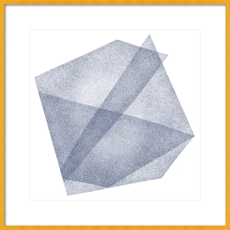 Navy Blue Structure: Soft Geometry by Jessica Poundstone for Artfully Walls