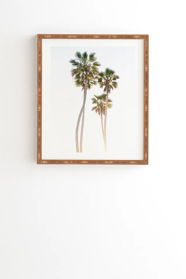 California Palms by Bethany Young Photography - Framed Wall Art Bamboo 30" x 30"