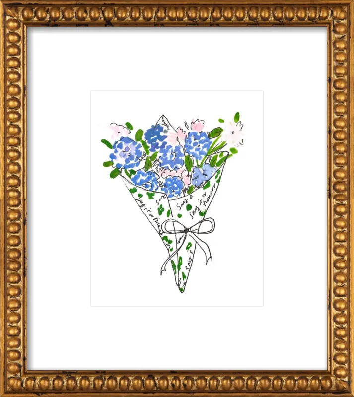 Bodega Flowers in Blue by Larsen McDowell for Artfully Walls