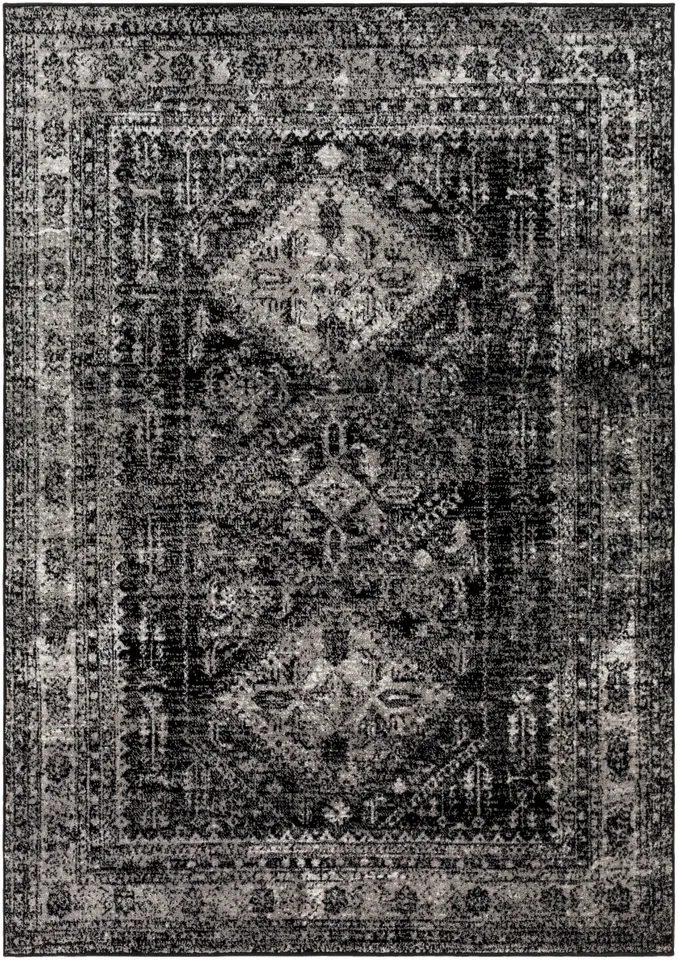 Monte Carlo Black Indoor 8'10" x 12' Machine Woven Rug