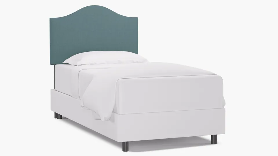 Camelback Headboard, Seaglass Everyday Linen, Twin