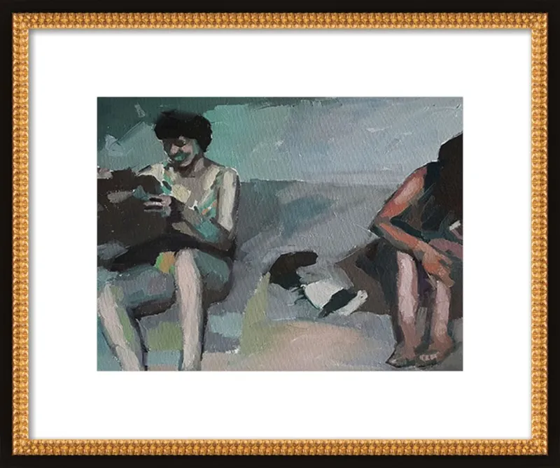 Girls at the beach by Mary Sinner for Artfully Walls