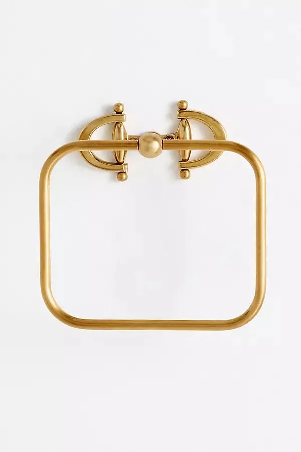 Equestrian Brass Towel Ring