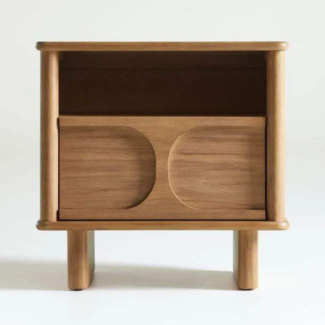 Set of 2 Wes 21" Wood Kids Nightstand with Drawer