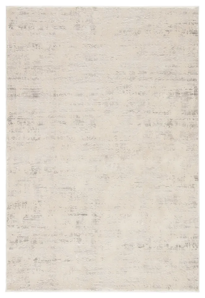 Arvo Abstract Silver/ Ivory Area Rug (4'X6')