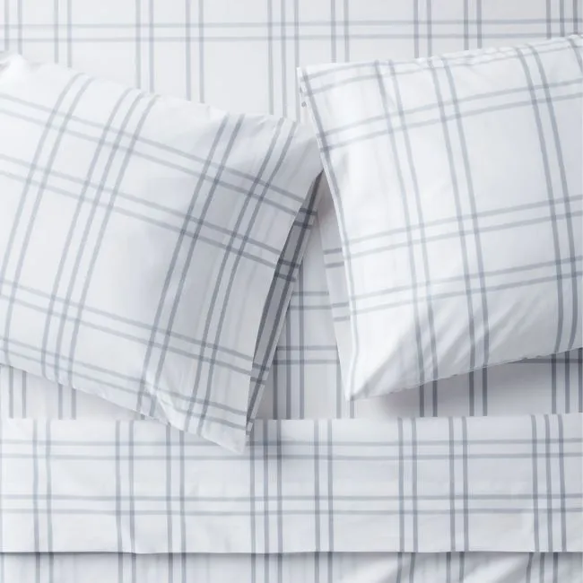 Stax Blue 100% Organic Cotton Kids Queen Sheet Set