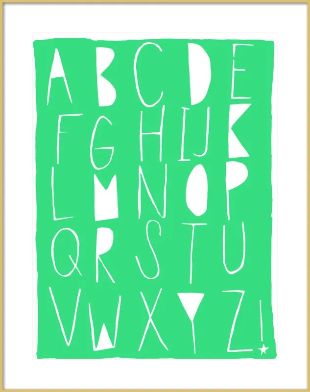 ABC Chart- Green by Kate Roebuck for Artfully Walls