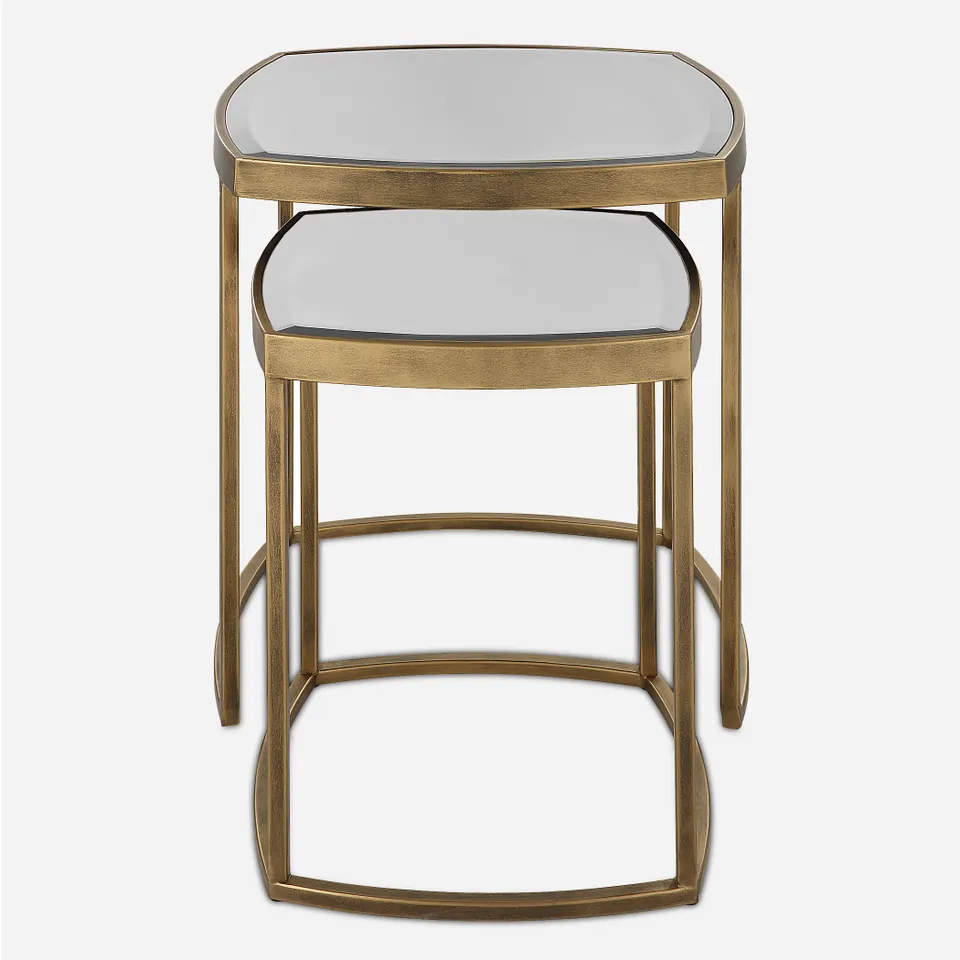 Vista Gold Nesting Tables Set Of 2