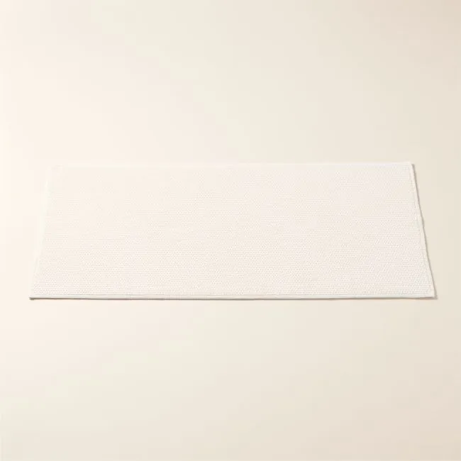 Arlow Organic Cotton Warm White Bath Runner 24"x60"