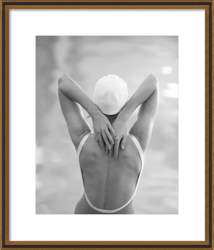 The Swimmer with a white  cap by Lucy Snowe for Artfully Walls