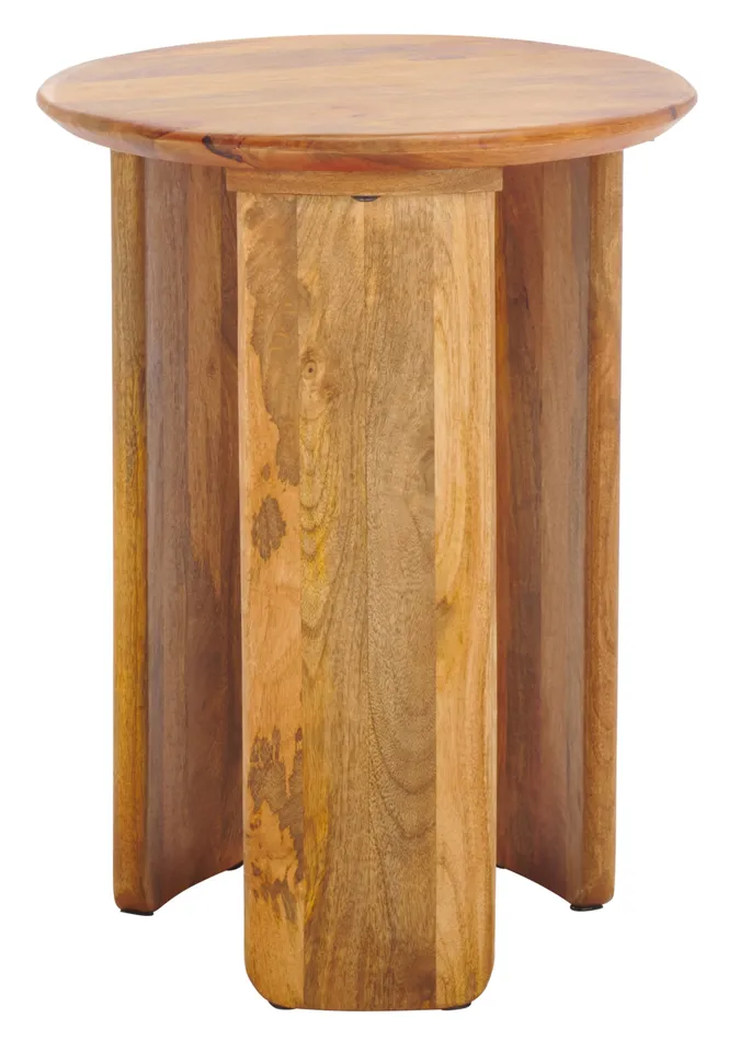 Karin Wood Side Table - Dark Brown