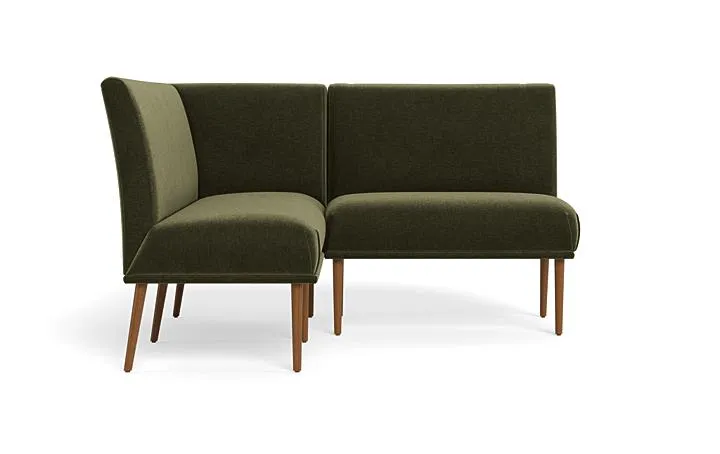 Dorian Upholstered Petite Left Banquette with Tufting Option