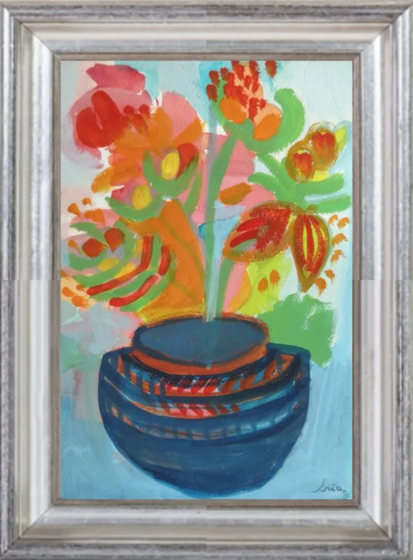 Red Flowers by Iria Fernandez Alvarez for Artfully Walls