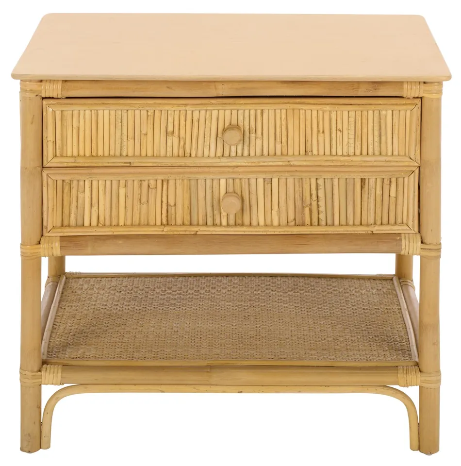Imari 2 Drawer 1 Shelf Nightstand - Natural