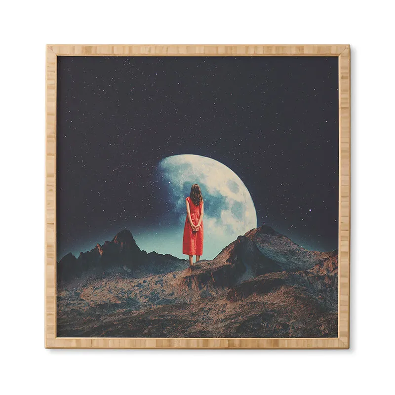 I Am Here Waiting For You by Frank Moth - Framed Wall Art Basic White 20" x 20"