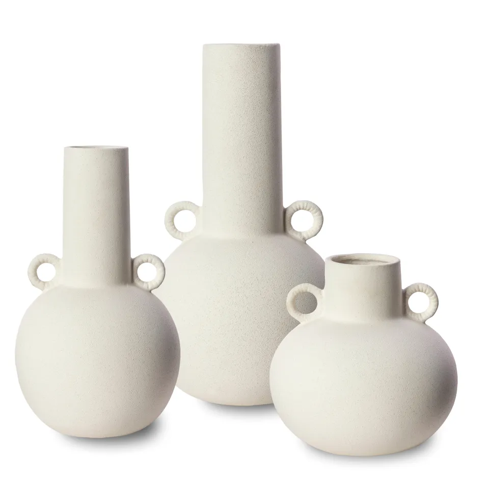 Acanceh CCH-002 8"H x 8"W x 8"D,  12"H x 7"W x 7"D,  15"H x 8"W x 8"D Vase