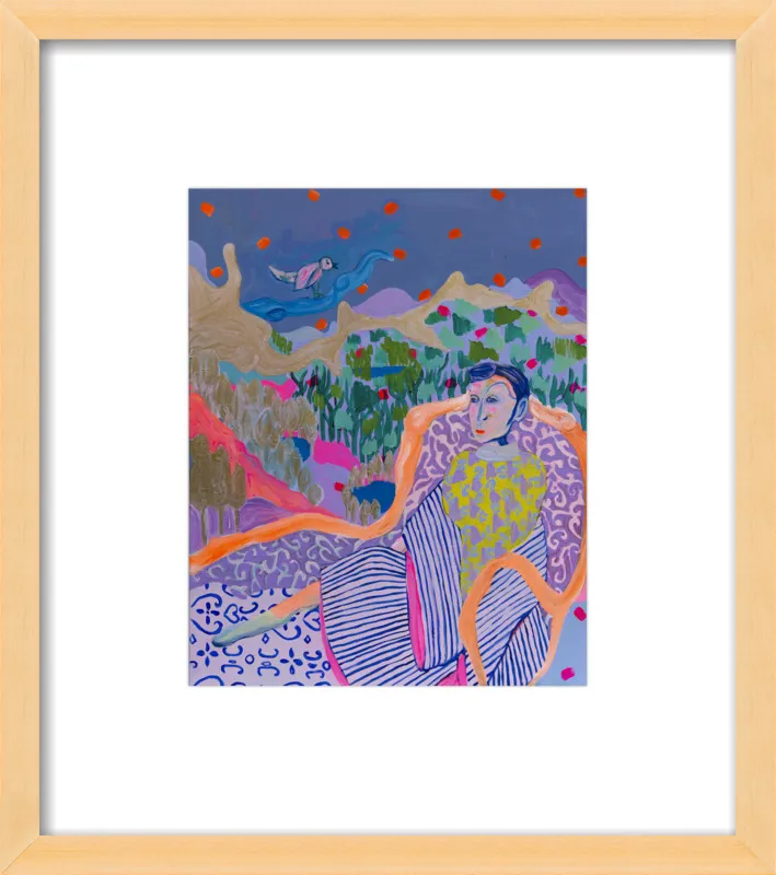 "The Nightingale" illustration by Davina Shefet for Artfully Walls