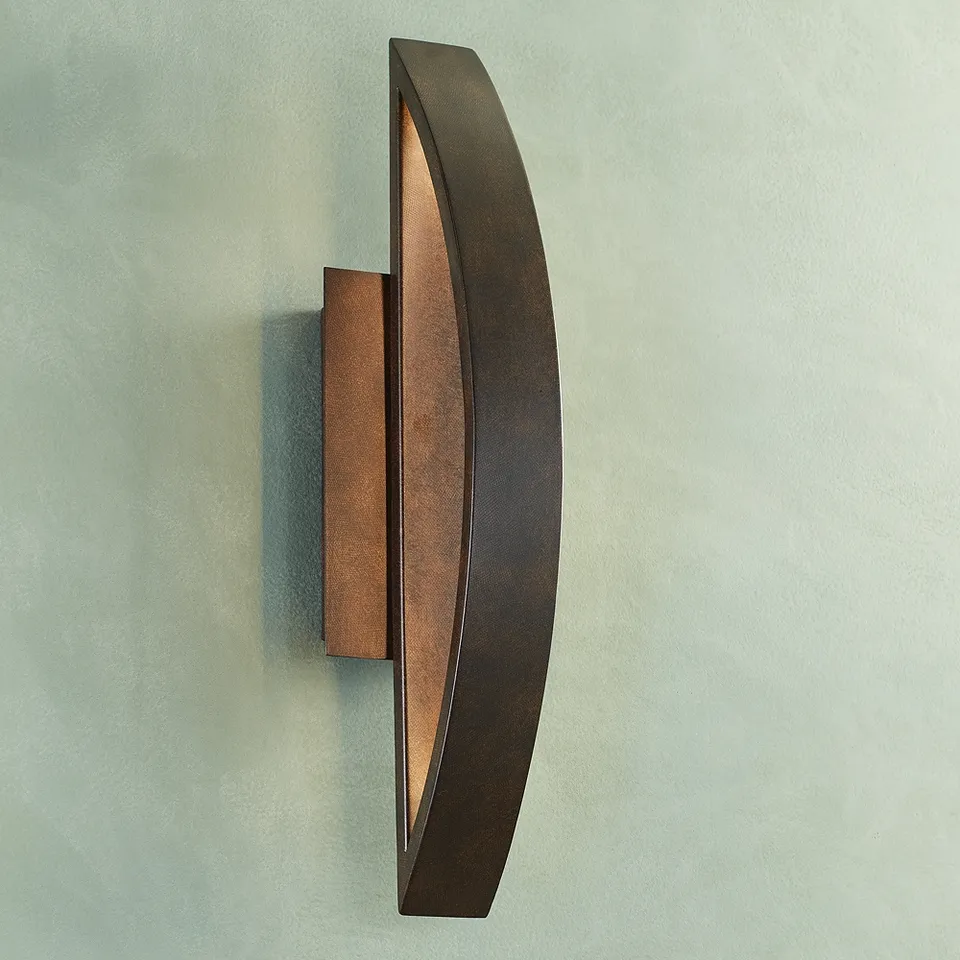 Possini Euro Gateway 20 1/2" High Coppered Arch Modern LED Wall Sconce