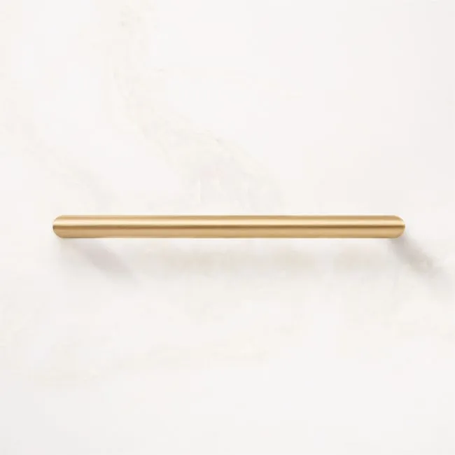 Curveaux Curved Brushed Brass Cabinet Handle 8''