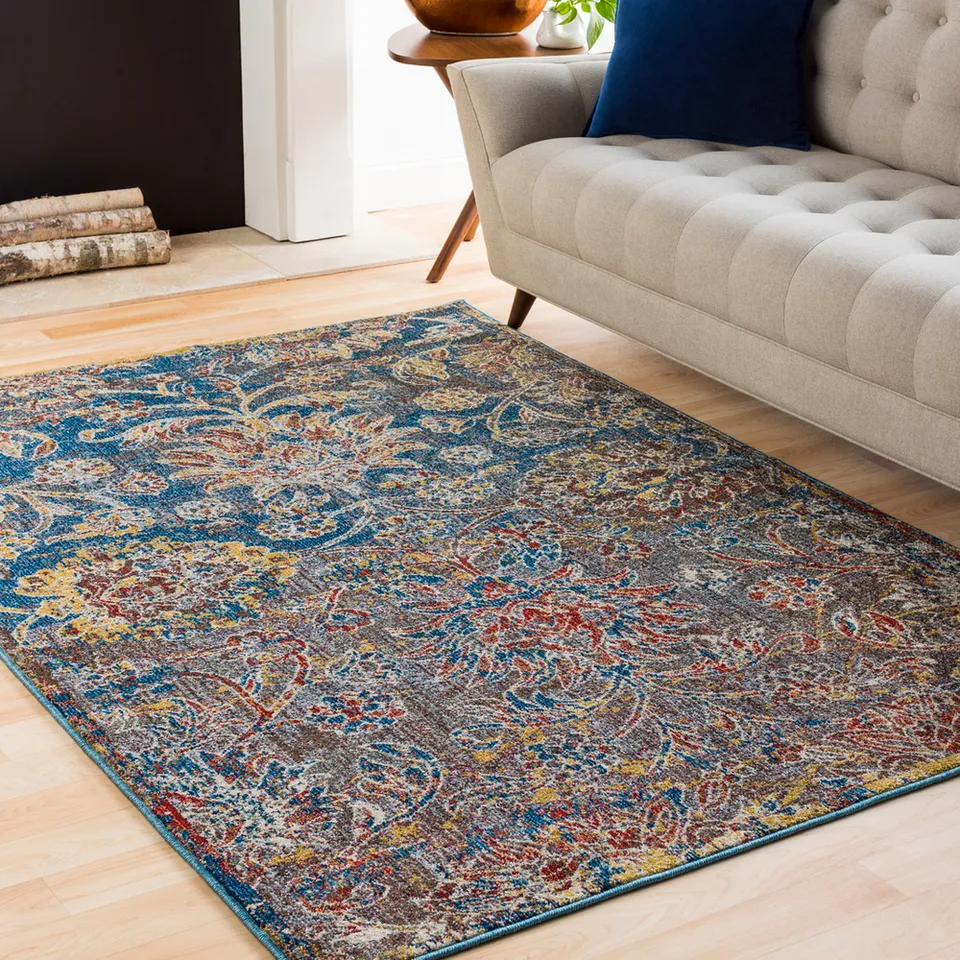 Bosphorous Blue Indoor 9'2" x 12'4" Machine Woven Rug