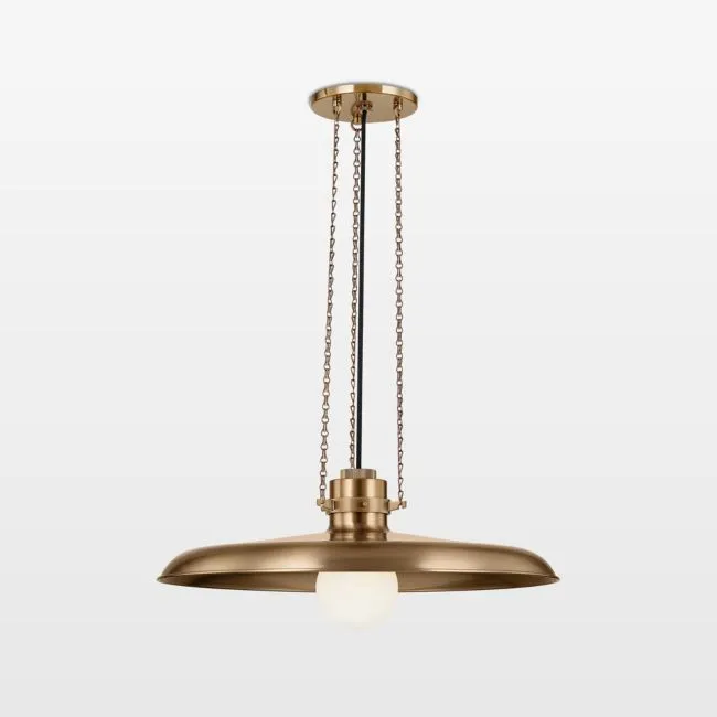 Rainhill Medium Brass Pendant 24"