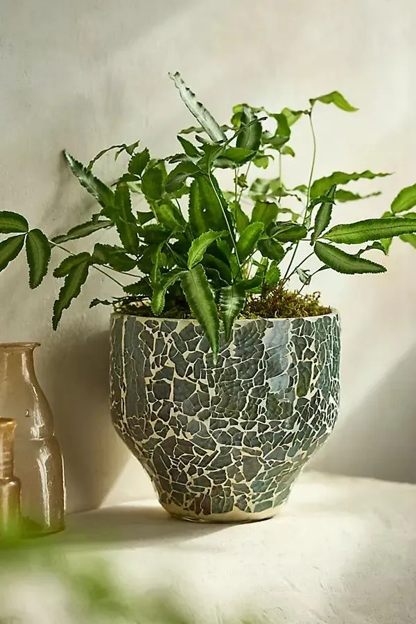 Glass Mosaic Taper Planter