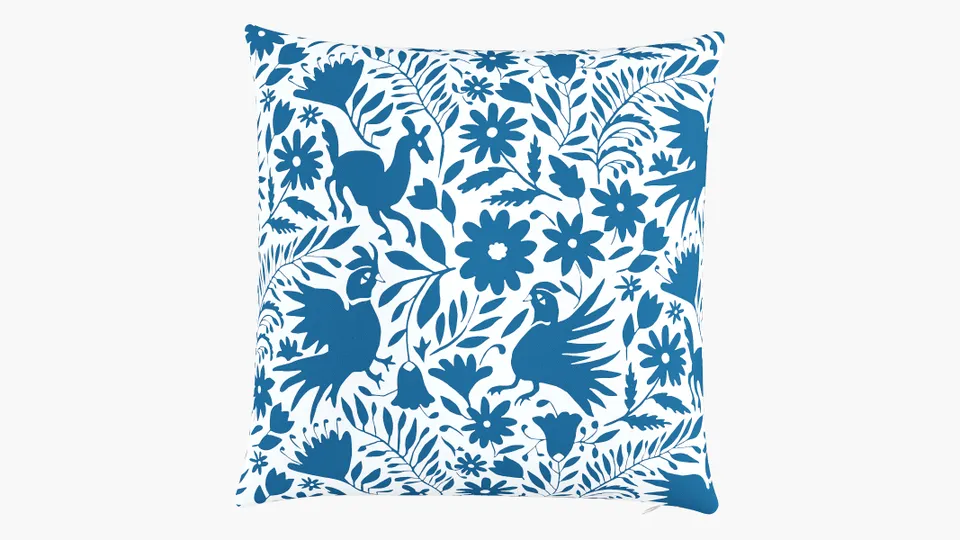 Throw Pillow 22", Cerulean Frida, 22" x 22"