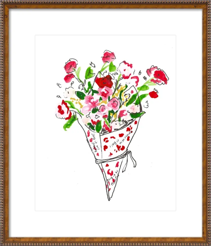 Bodega Flowers in Pink and Red by Larsen McDowell for Artfully Walls