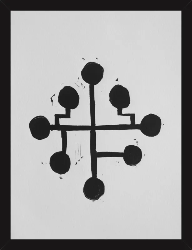 Geometric Midcentury Atomic Print by Stacy Rajab for Artfully Walls