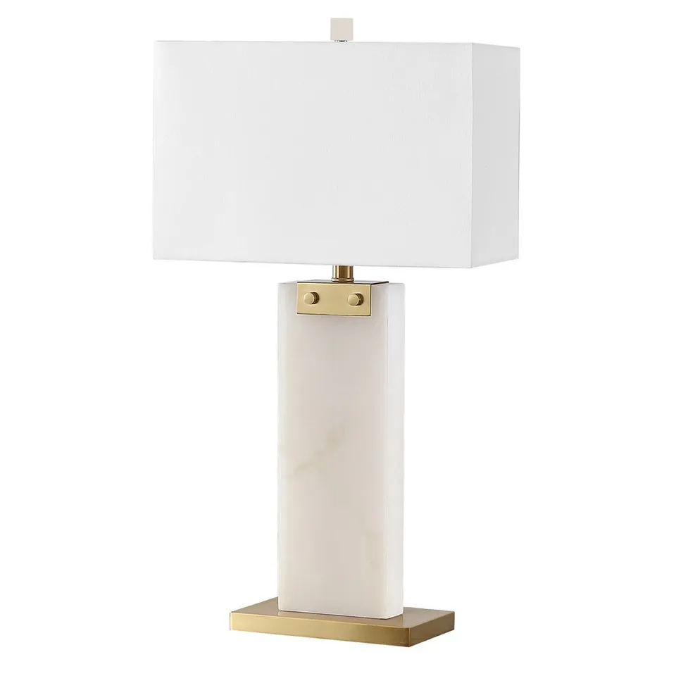 Safavieh Couture Morgen Alabaster Table Lamp - Gold/White