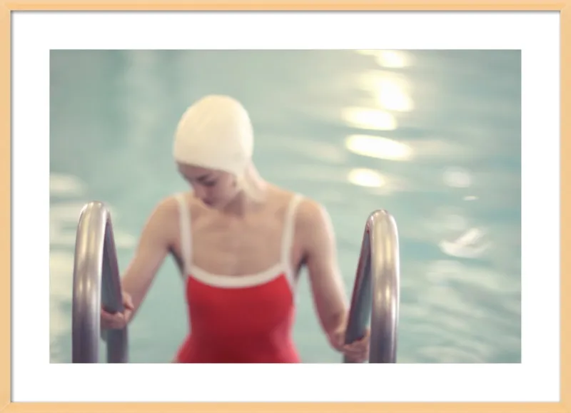 Swimmer in a Red Suit by Lucy Snowe for Artfully Walls