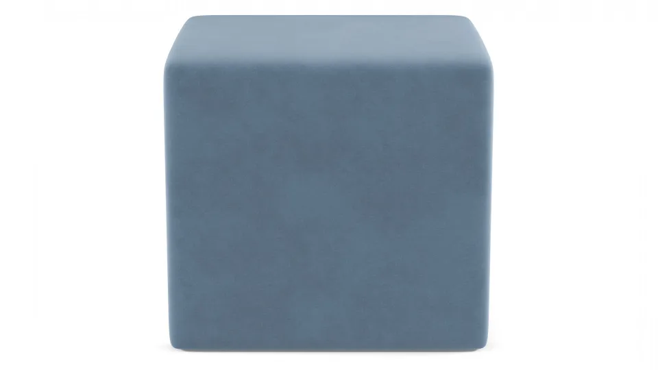 Cube Ottoman, Ocean Classic Velvet